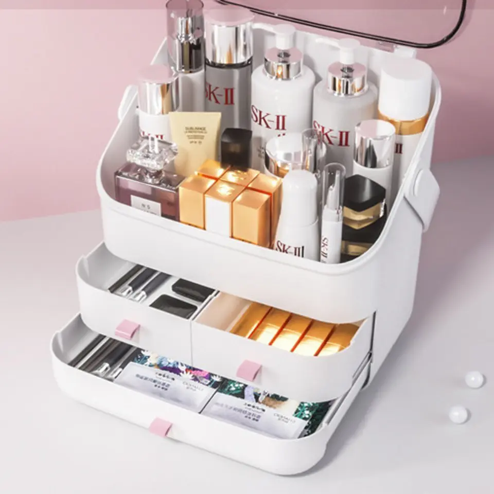 Caja Mostrador Portátil Organizador De Maquillaje Multiuso  3