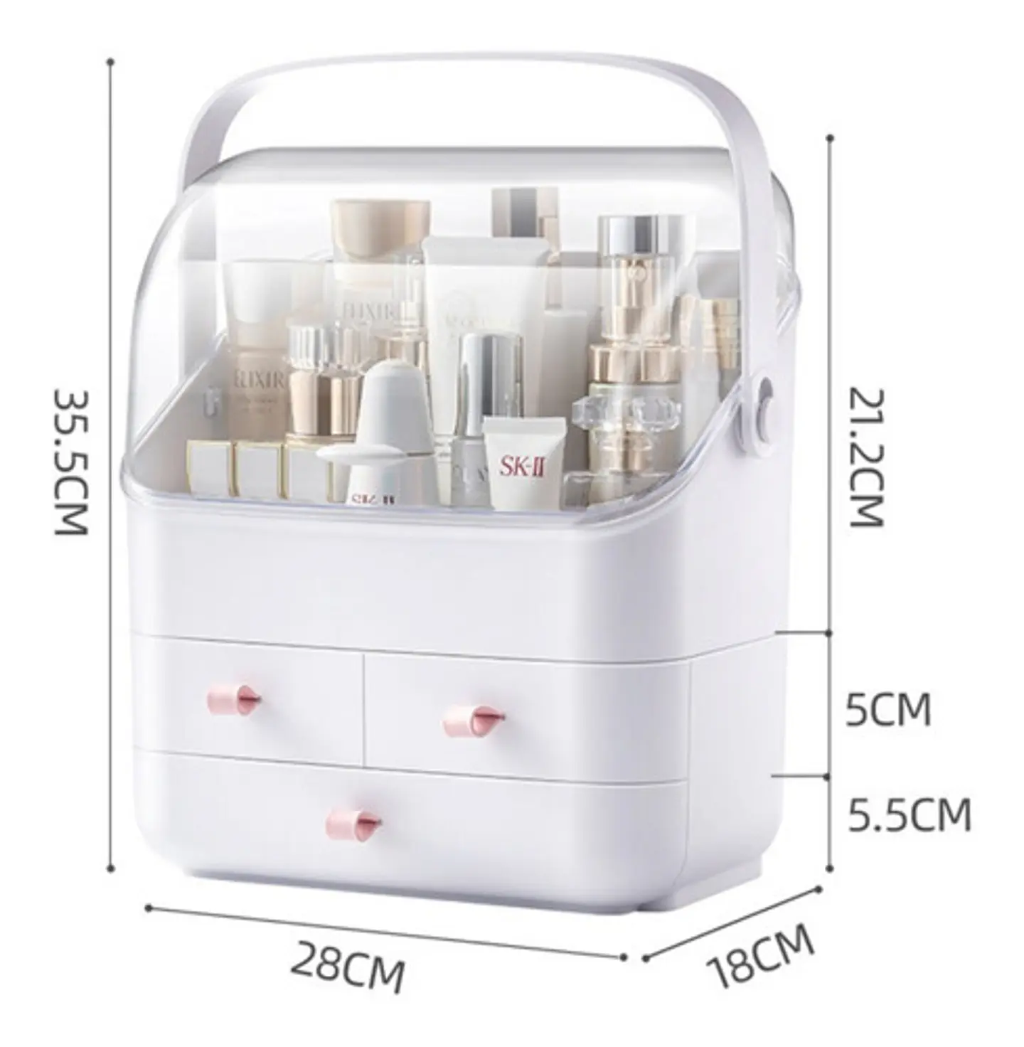 Caja Mostrador Portátil Organizador De Maquillaje Multiuso  7