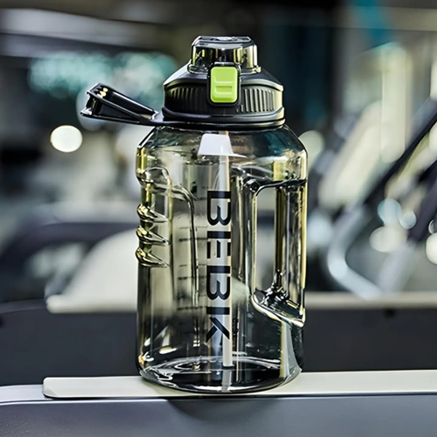 Botella De Agua Deportiva Gym Fitness + Pajita Unisex 2300ml 5