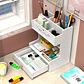 Organizador De Escritorio Almacenamiento Con Repisa Cajones - Miniatura 2