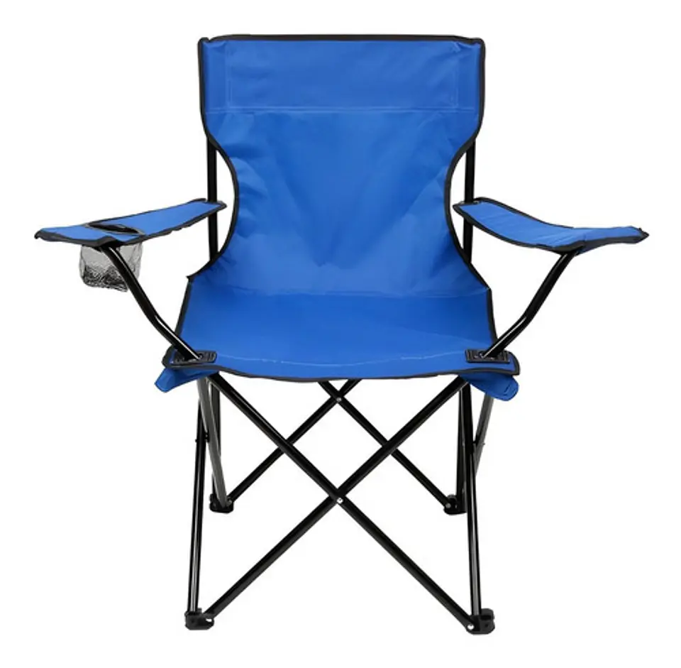 Silla De Camping Playa Plegable Con Posavasos Y Reposabrazos 1