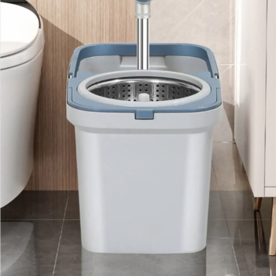 Lampazo Mopa Fregona Cubo Trapeador De Pisos Giratoria 360° 10