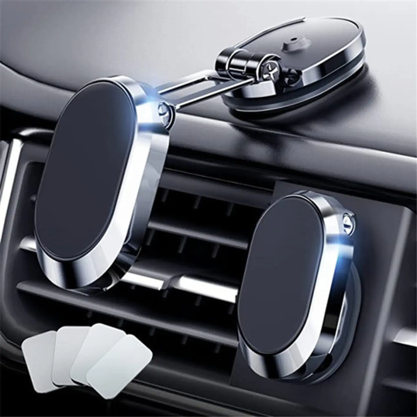 Soporte Porta Celular Magnético 360° Auto Universal Plegable 3
