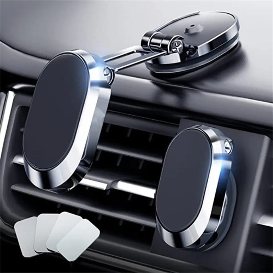 Soporte Porta Celular Magnético 360° Auto Universal Plegable 3