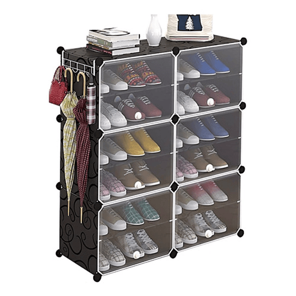 Organizadores de zapatos, zapatero de pie, zapatero para entrada,  almacenamiento de zapatos que ahorra espacio, capacidad para hasta 30 pares  de