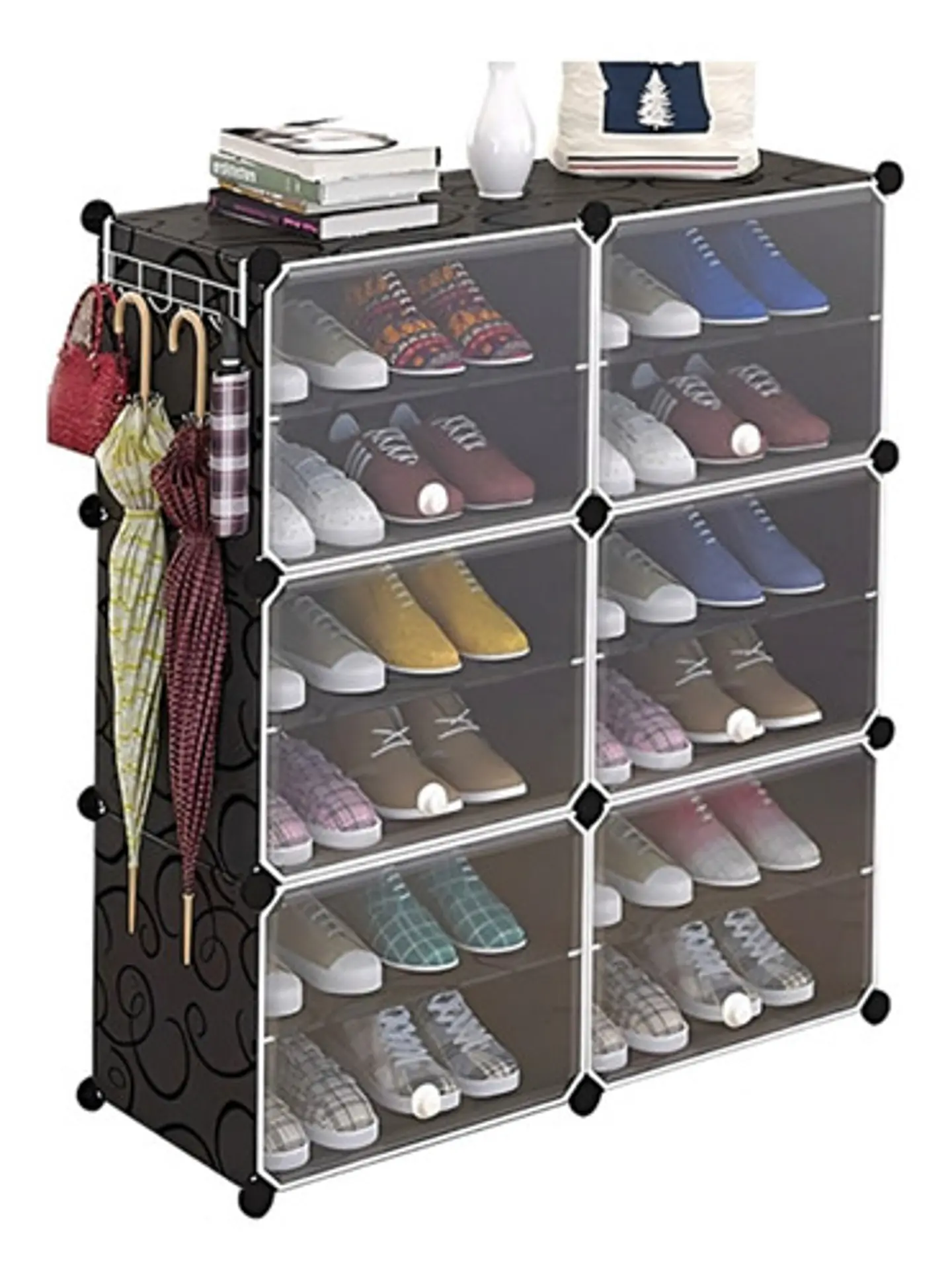 Vitrina Zapatero Con Repisas Multiuso Estante Organizador 1