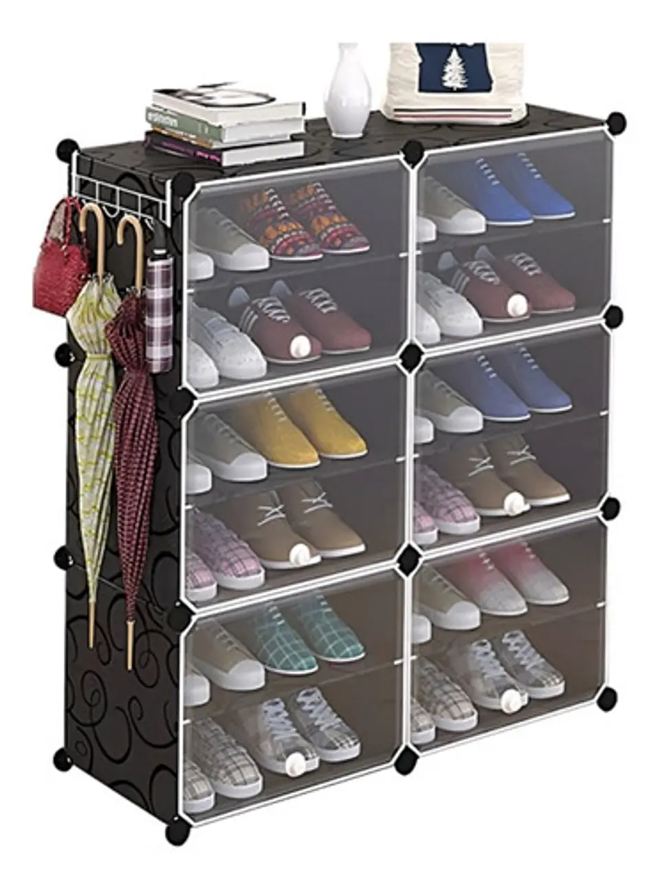 Vitrina Zapatero Con Repisas Multiuso Estante Organizador 1