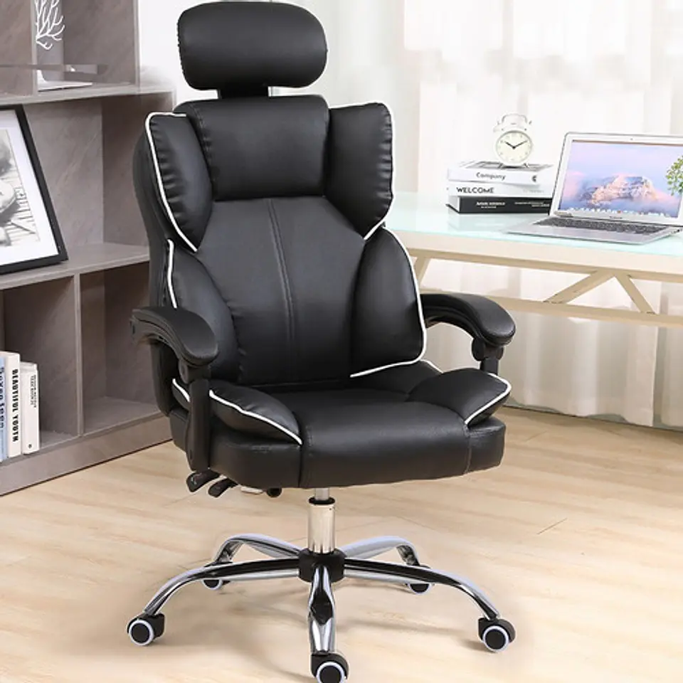 Silla Pc Negra Sillón Regulable Ejecutiva Oficina Escritorio 2