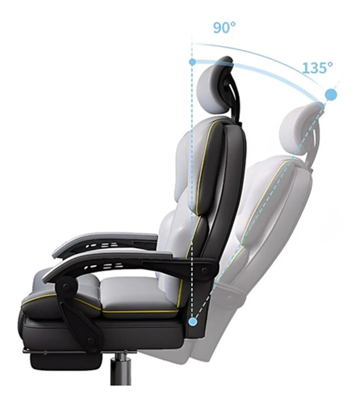 Silla Pc Negra Sillón Regulable Ejecutiva Oficina Escritorio 3