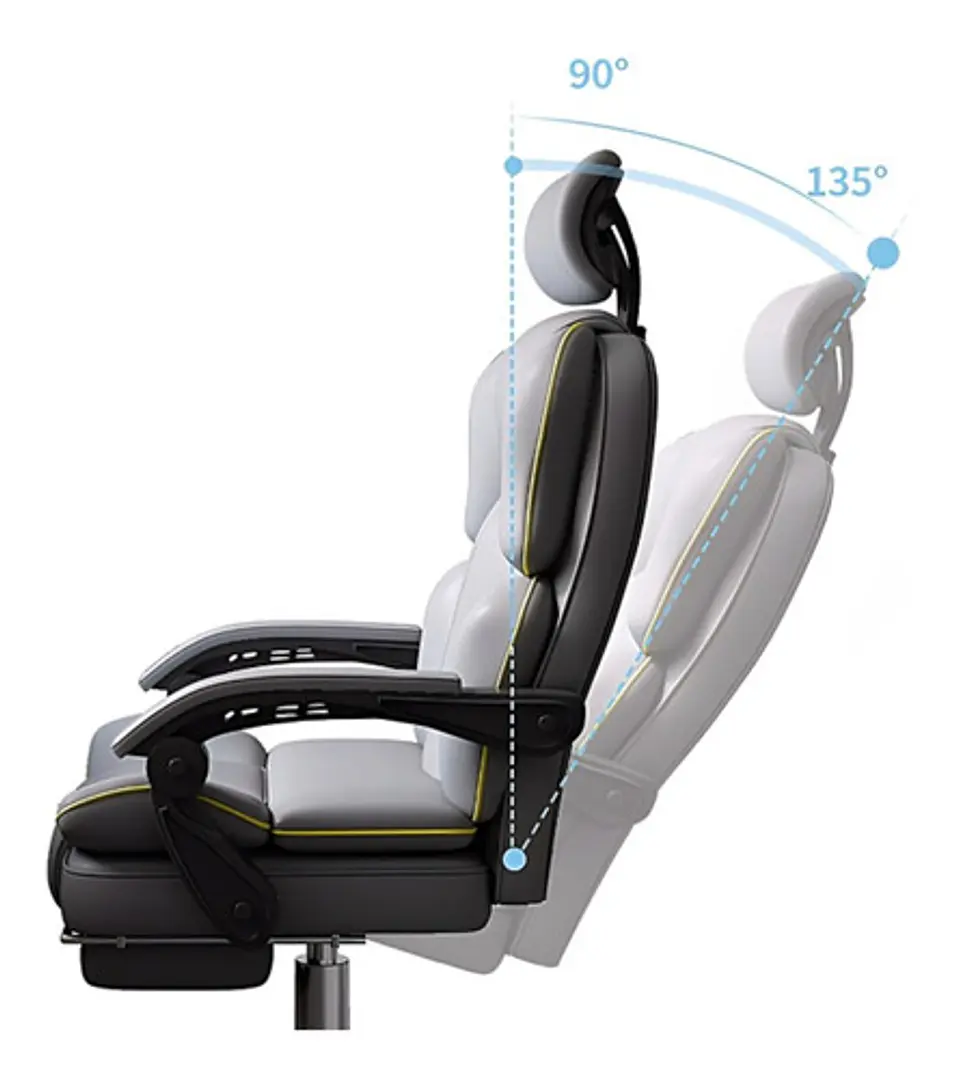 Silla Pc Negra Sillón Regulable Ejecutiva Oficina Escritorio 3