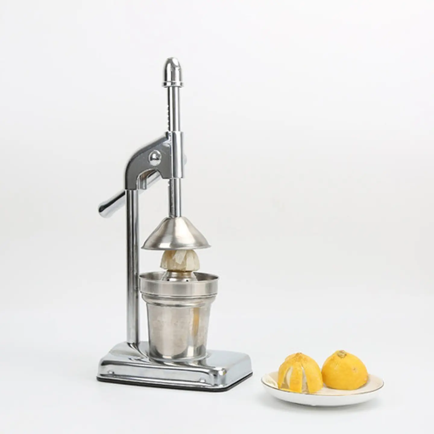 Máquina Exprimidor Extractor Cítrico Manual Acero Inoxidable 3