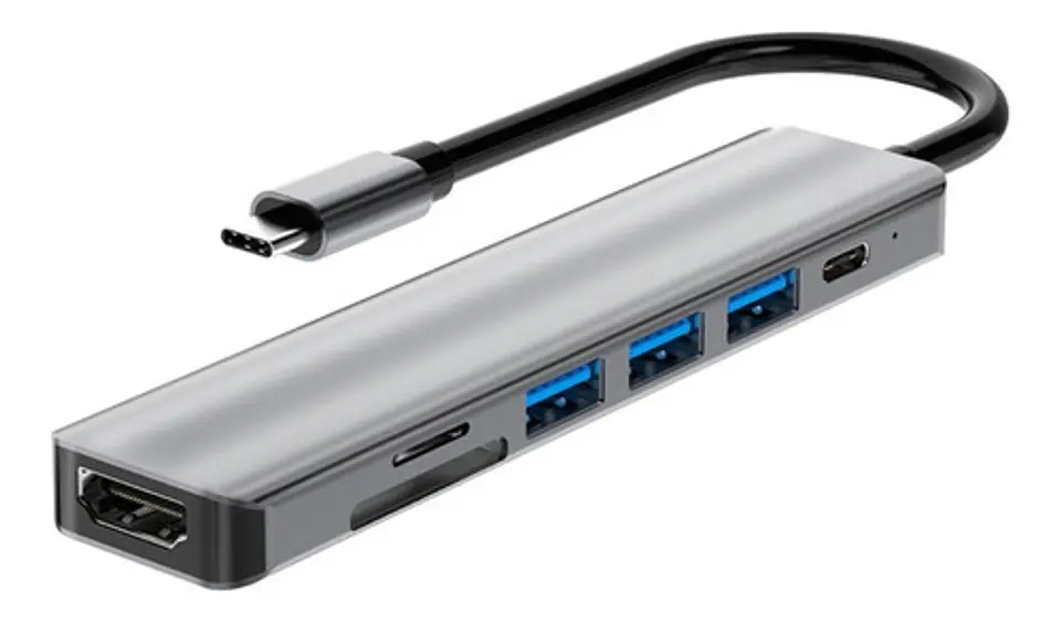 Adaptador 7 En 1 Entrada Tipo C 4k Hdmi Mac Windows 2