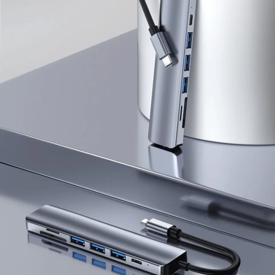Adaptador 7 En 1 Entrada Tipo C 4k Hdmi Mac Windows 7