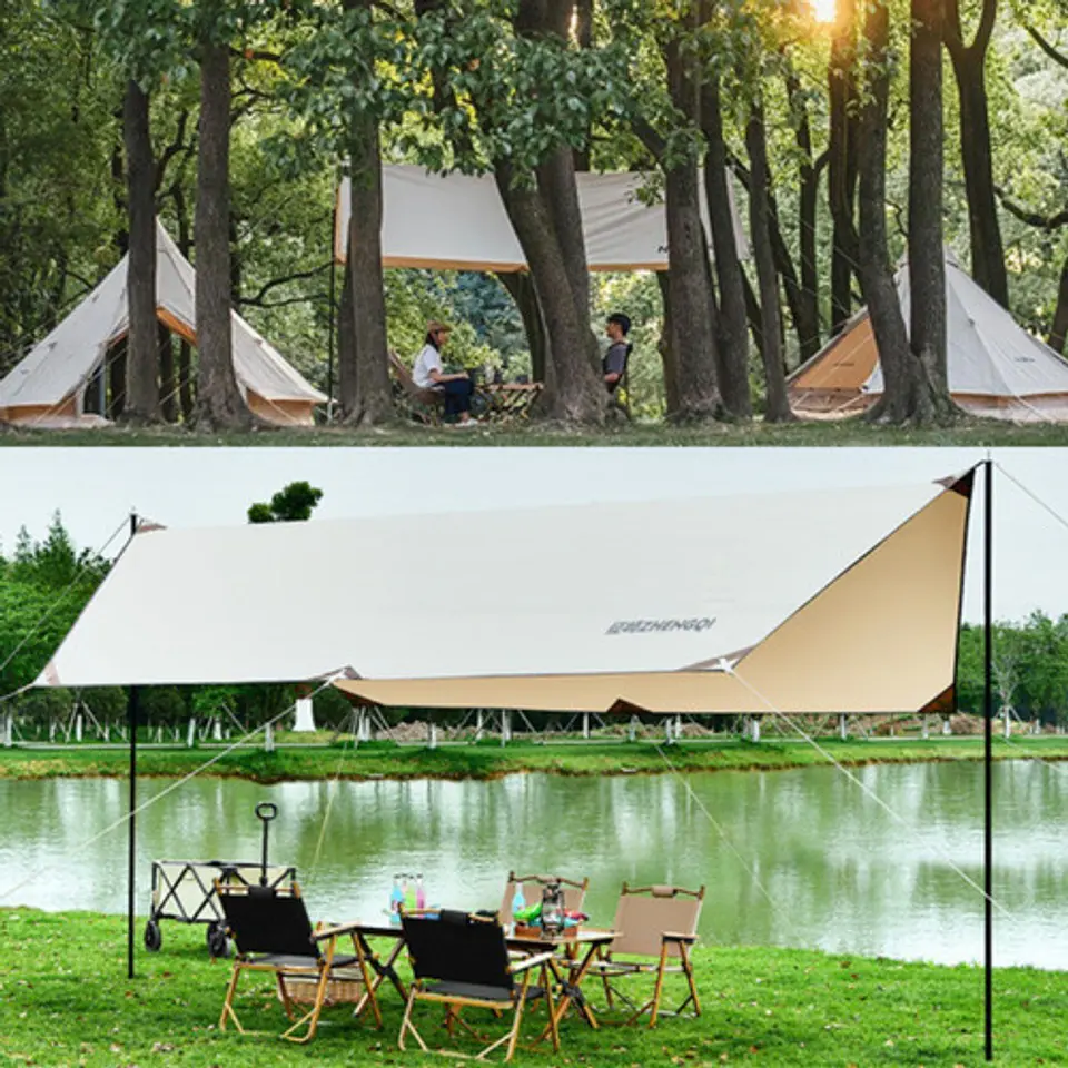 Techo Acampar Carpa 3 X 5 M Toldo Impermeable Parasol 3