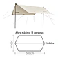 Techo Acampar Carpa 3 X 5 M Toldo Impermeable Parasol - Miniatura 8