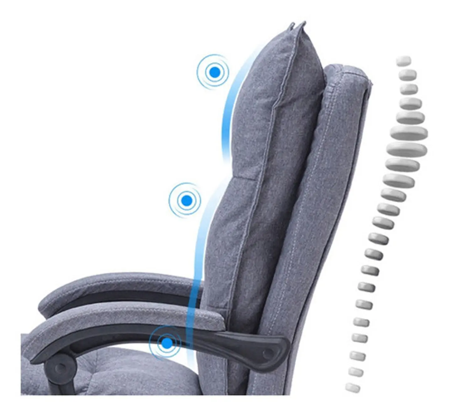 Silla Jefe De Tela Oficina Con Reposapiés  4