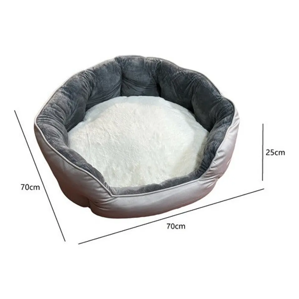 Cama Cojín 70 Cm Mascotas Acolchada Grande Para Perro Y Gato 5