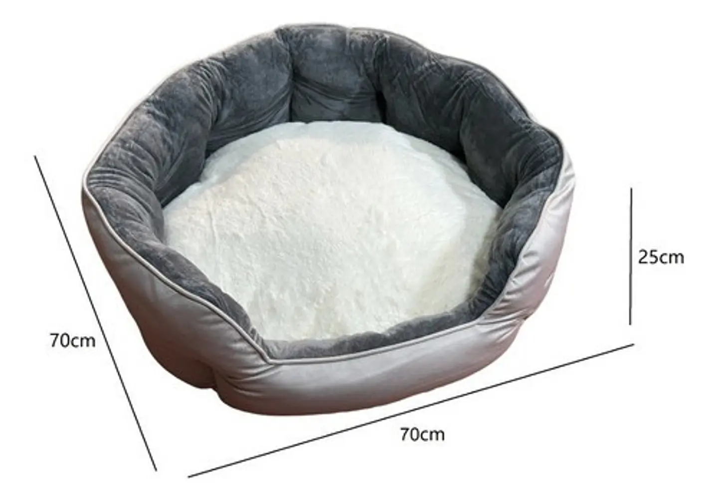Cama Cojín 70 Cm Mascotas Acolchada Grande Para Perro Y Gato 8