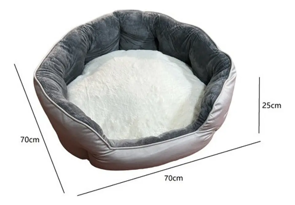 Cama Cojín 70 Cm Mascotas Acolchada Grande Para Perro Y Gato 8
