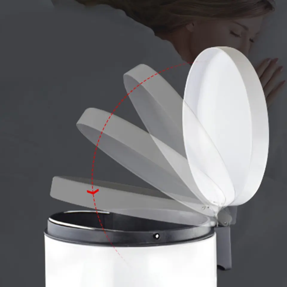 Papelera 8 Litros Elegante Con Pedal Basurero Oficina Baño 5