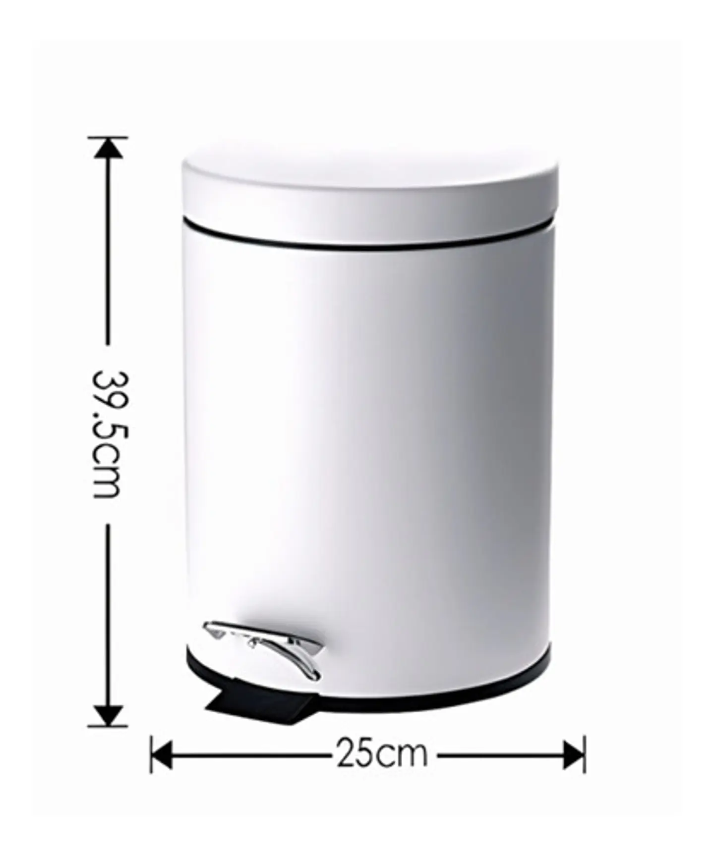 Papelera 8 Litros Elegante Con Pedal Basurero Oficina Baño 8