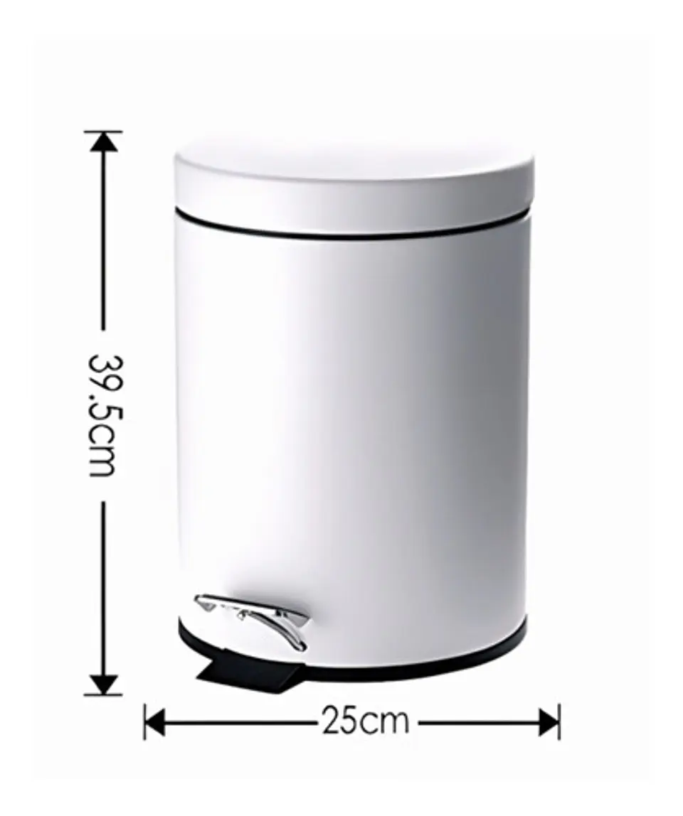Papelera 8 Litros Elegante Con Pedal Basurero Oficina Baño 8