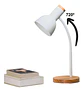Lámpara Ajustable Usb Escritorio Dormitorio Soporte Madera - Miniatura 5