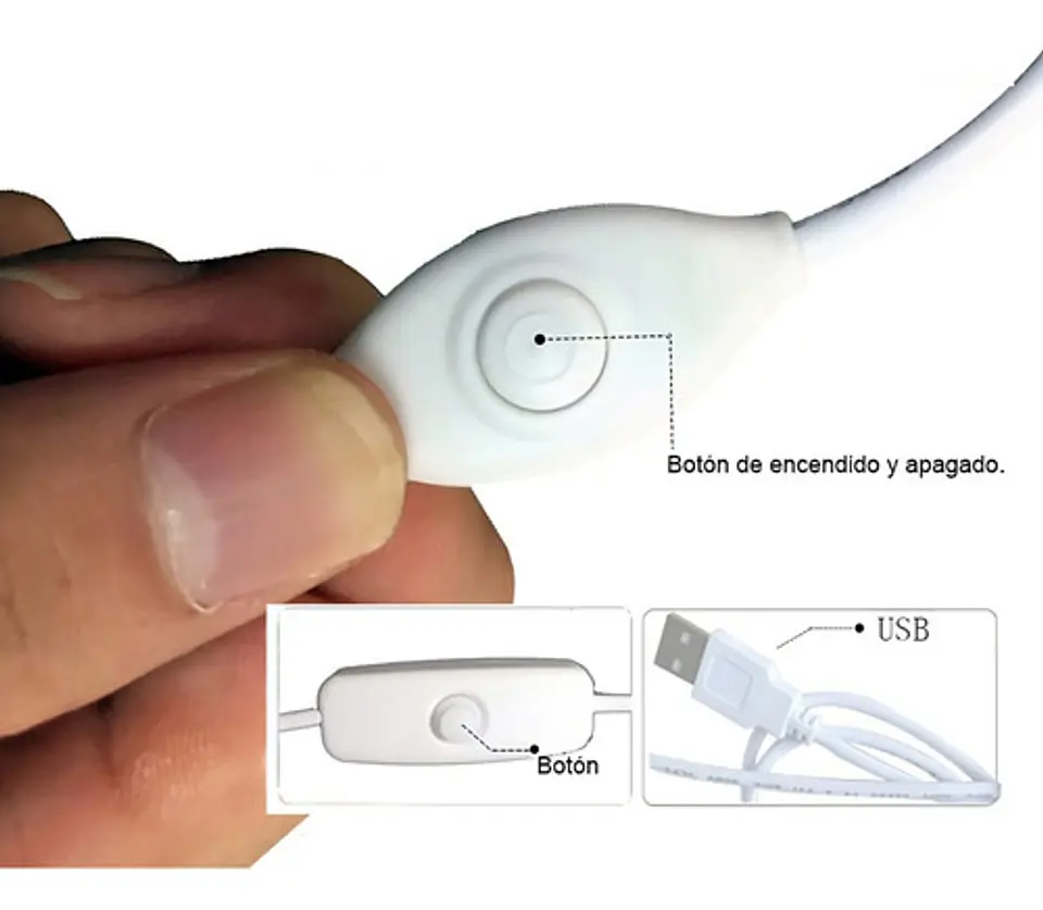 Lámpara Ajustable Usb Escritorio Dormitorio Soporte Madera 6