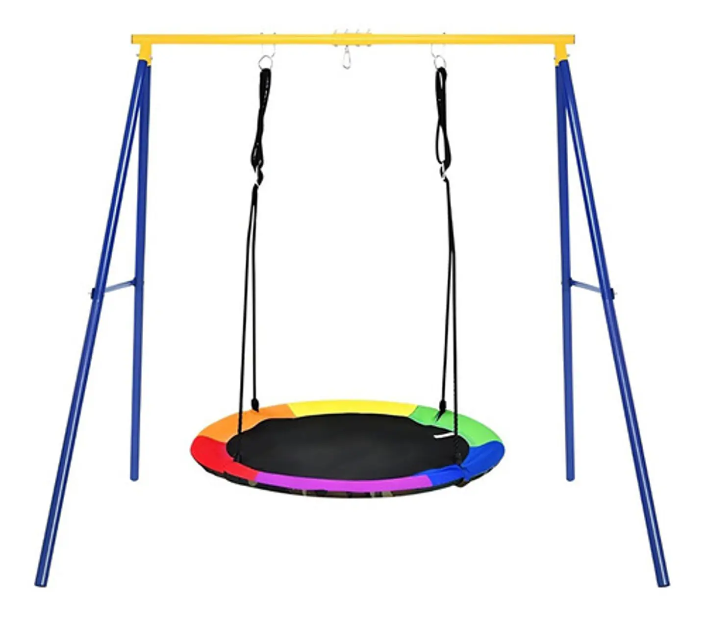 Columpio Redondo Multicolor Infantil Colgante Para Exterior  4