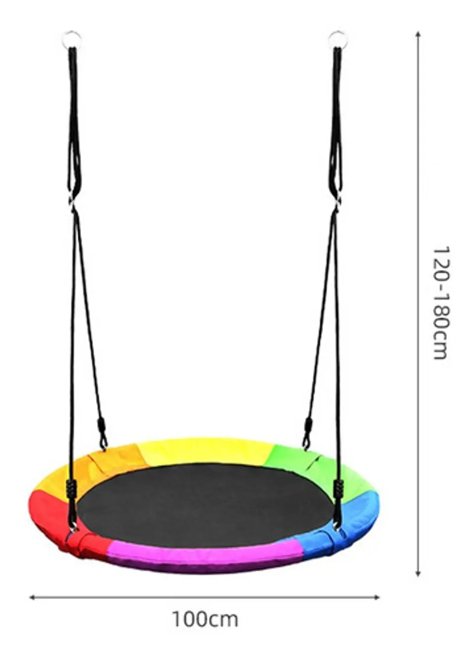 Columpio Redondo Multicolor Infantil Colgante Para Exterior  7