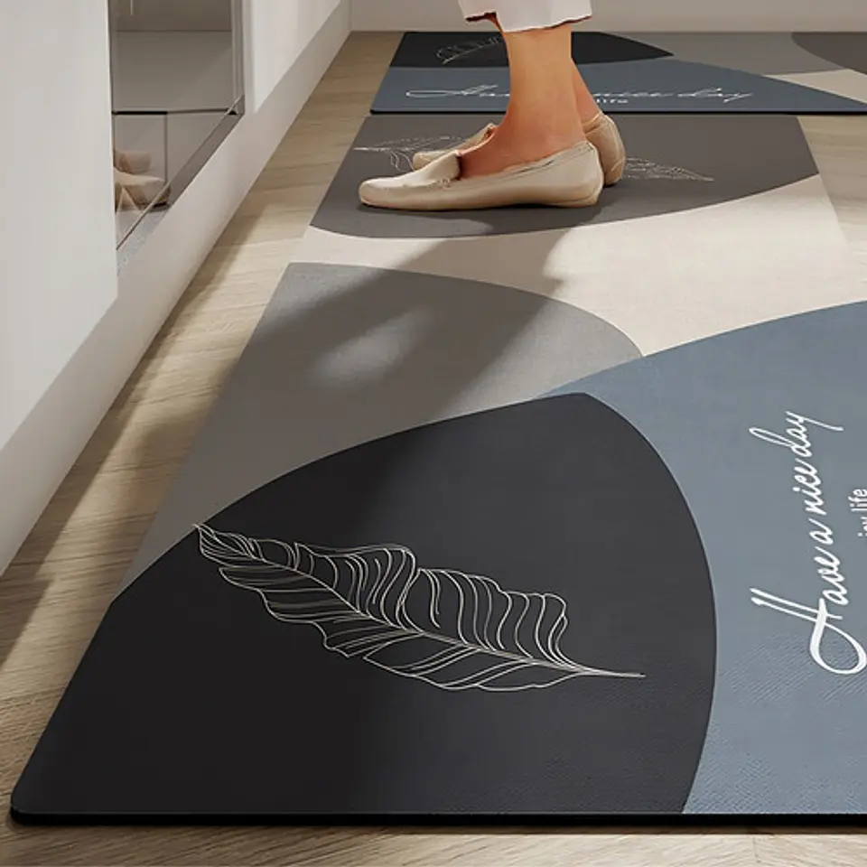 Set 2 Alfombra 40x120 Y 40x60 Cm Cocina Piso Antideslizante 2