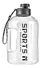 Botella De Agua Transparente Gym Fitness - Unisex 2700ml - Miniatura 1