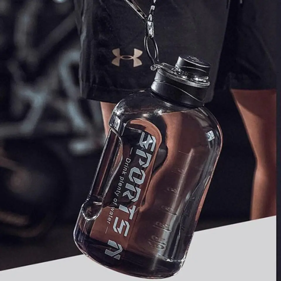 Botella De Agua Transparente Gym Fitness - Unisex 2700ml 2
