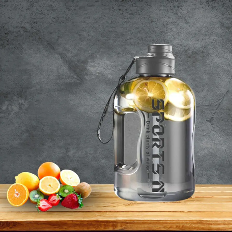 Botella De Agua Transparente Gym Fitness - Unisex 2700ml 4
