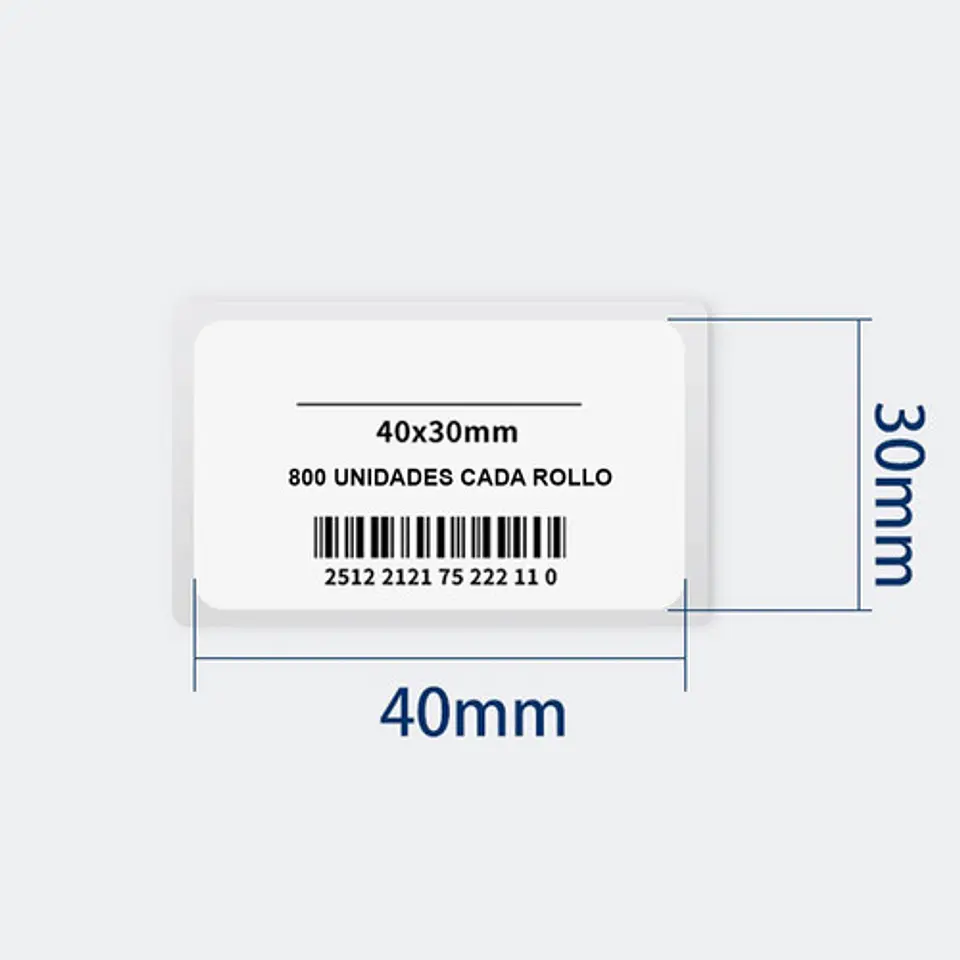 Pack 4 Rollos Etiquetas Autoadhesivas 40x30mm 3200 Unidades 5