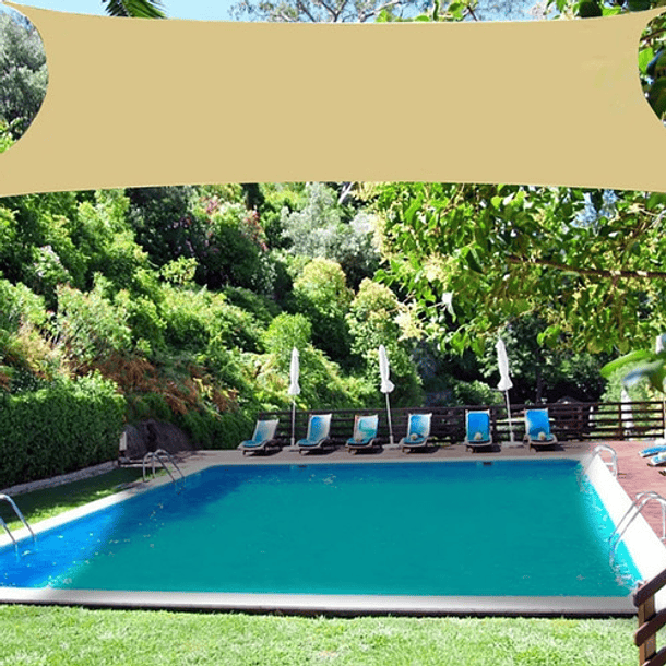 Toldo impermeable para patio, piscina, toldo rectangular para verano, patio  trasero