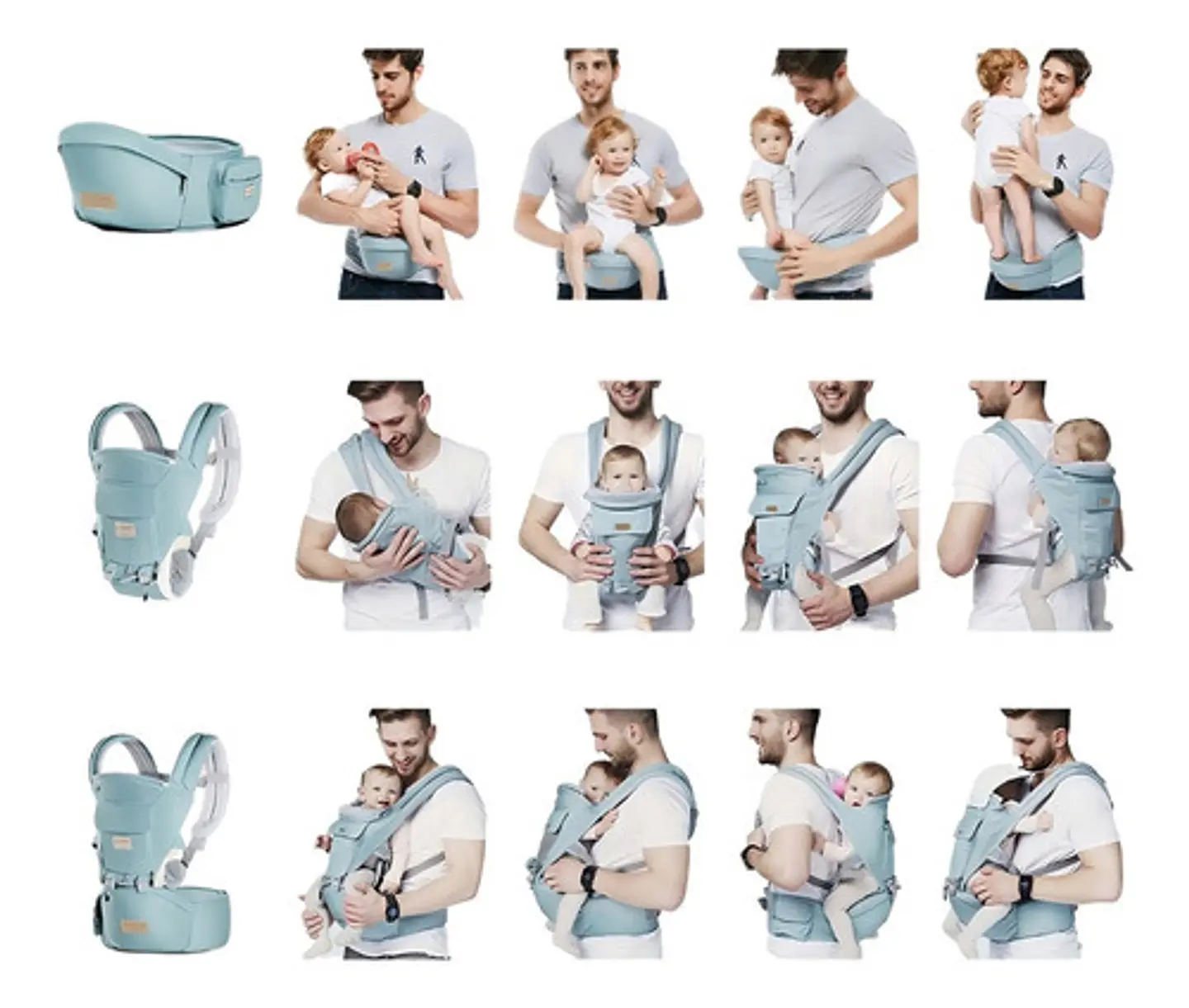 Portabebé Ergonómico 3 En 1 Multifuncional Mochila Infantil 6