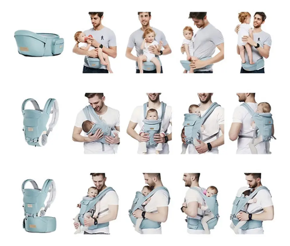 Portabebé Ergonómico 3 En 1 Multifuncional Mochila Infantil 6
