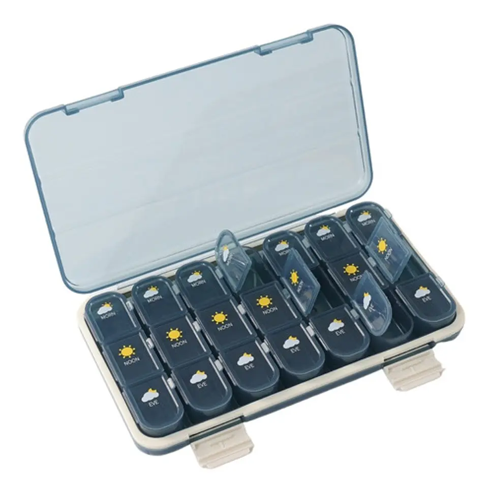 Organizador De Pastillas Portátil Pastillero Semanal 1