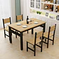Juego De Comedor Mesa 120x60 Cm Con 4 Sillas - Miniatura 3