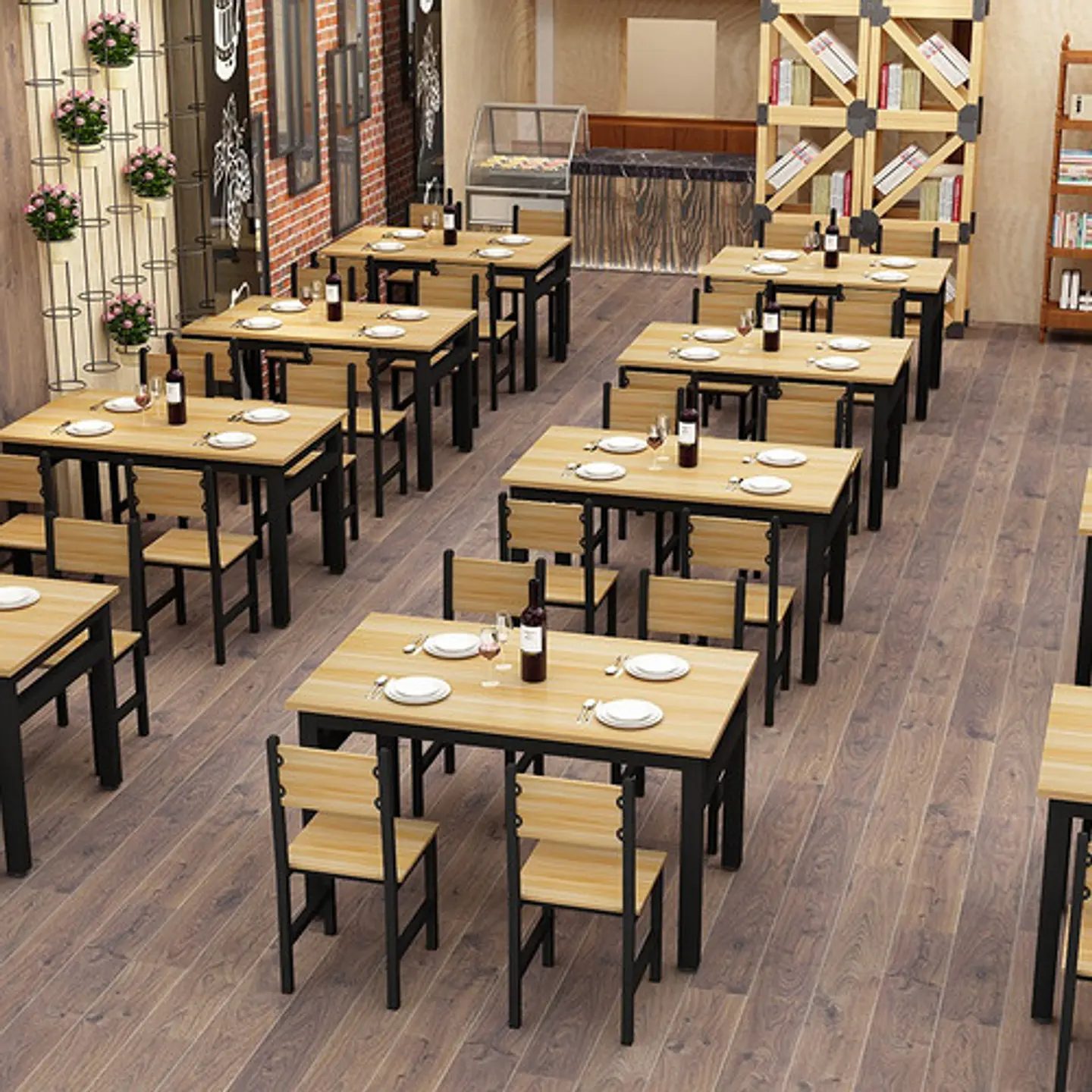Juego De Comedor Mesa 120x60 Cm Con 4 Sillas 4
