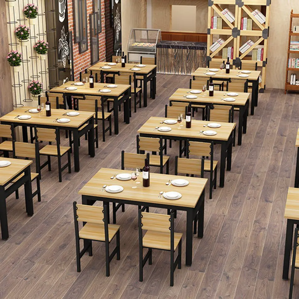 Juego De Comedor Mesa 120x60 Cm Con 4 Sillas 4