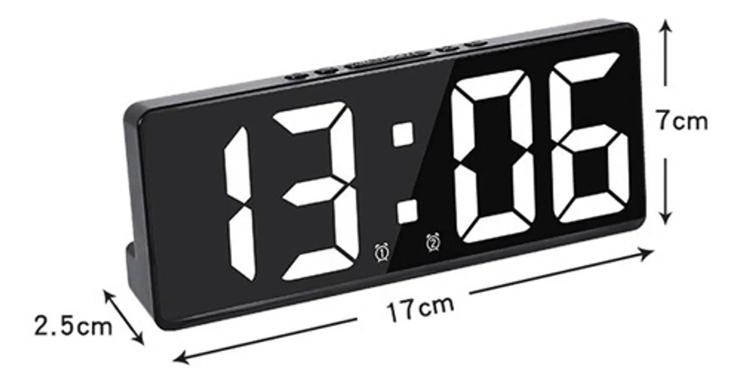 Reloj Despertador Led Multifuncional, Dormitorio Oficina 2