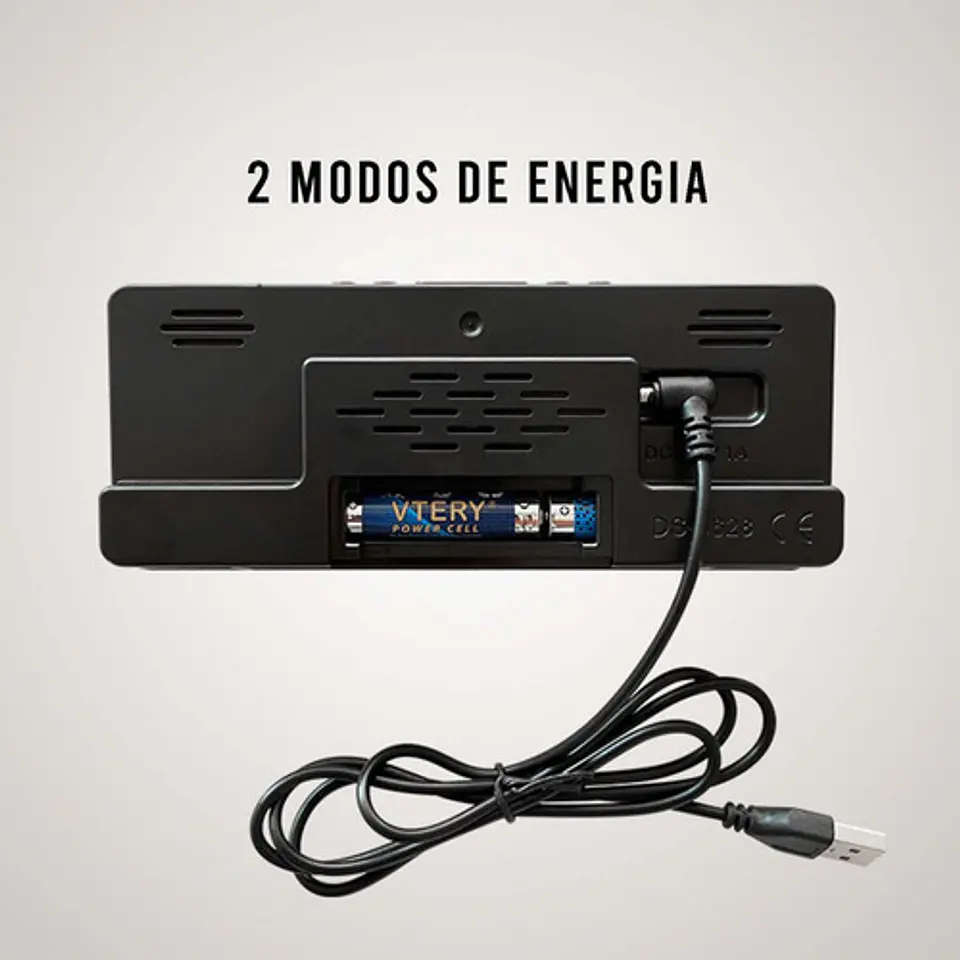 Reloj Despertador Led Multifuncional, Dormitorio Oficina 6