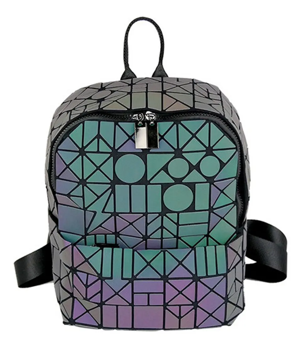 Mochila Rhombus Luminoso Coreana Para Estudiantes Unisex  2
