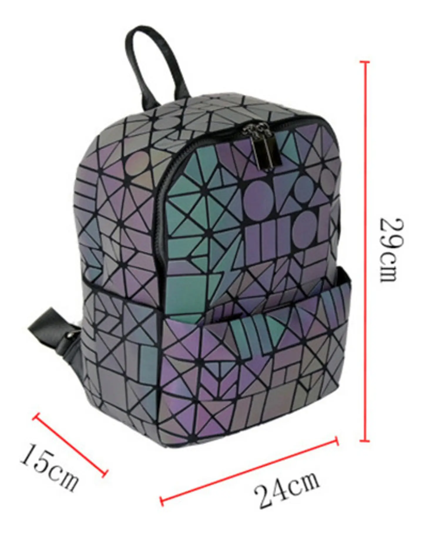 Mochila Rhombus Luminoso Coreana Para Estudiantes Unisex  3