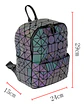 Mochila Rhombus Luminoso Coreana Para Estudiantes Unisex  - Miniatura 3