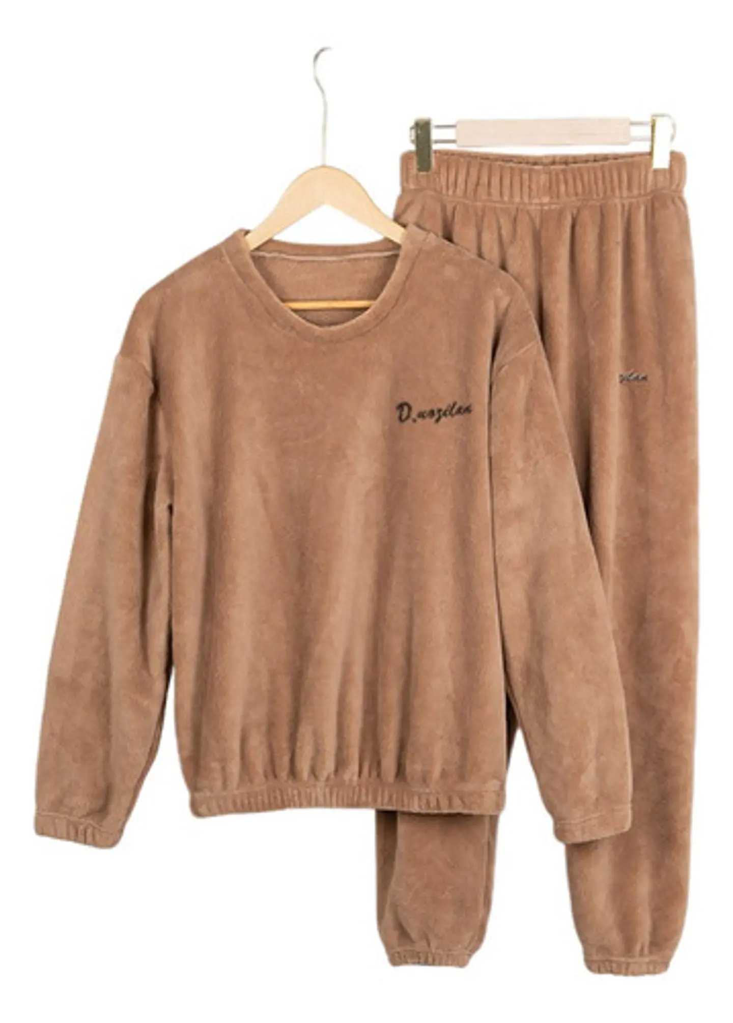 Conjunto De Ropa Pijama Polar Mujer 2 Piezas Talla Única 5