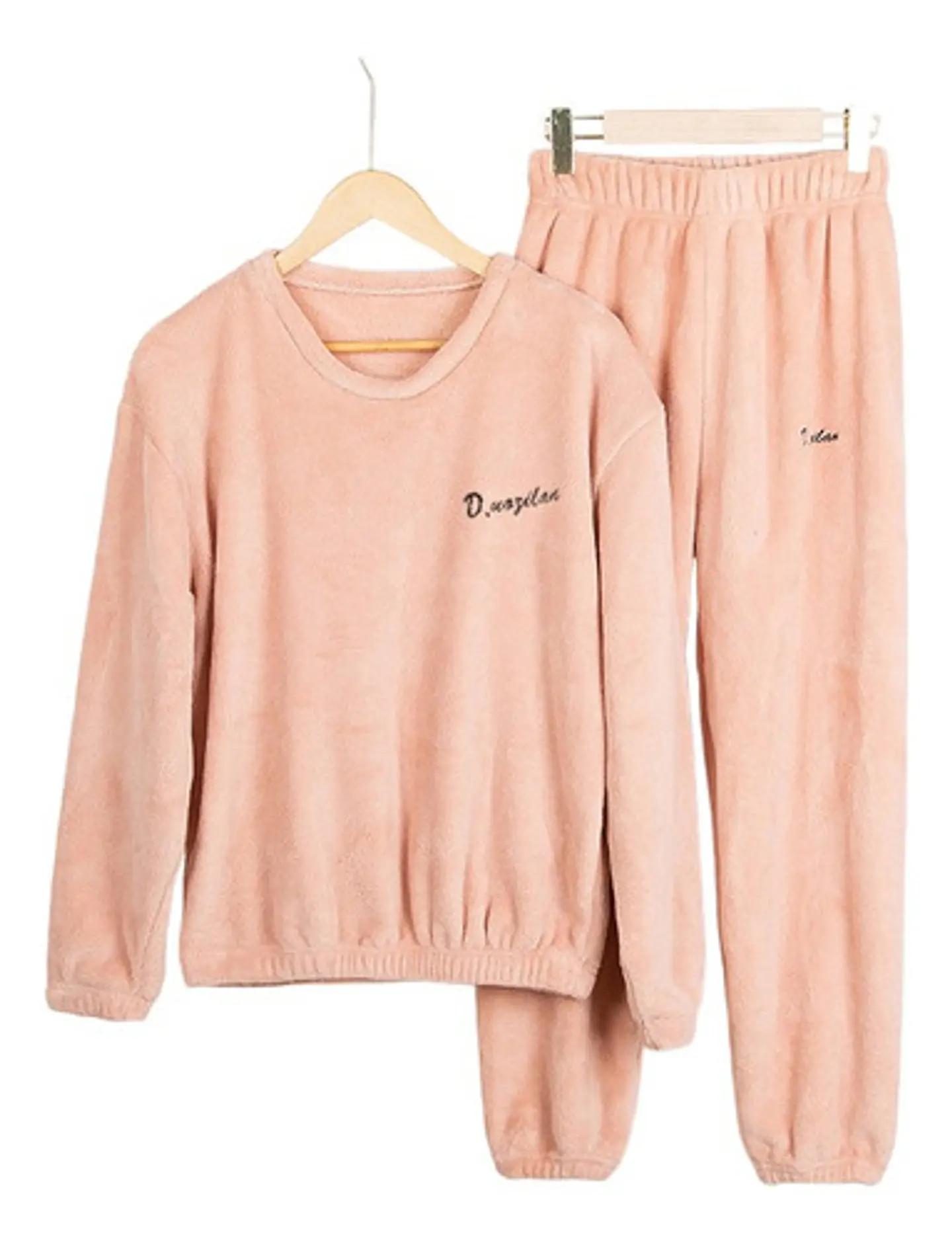 Conjunto De Ropa Pijama Polar Mujer 2 Piezas Talla Única 8