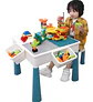 Mesa De Actividades Infantil Con Silla + 300 Bloques De Juego - Miniatura 2